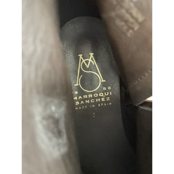 Marroqui Sanchez Women's Booties, Size 8, Brown Leather, Ankle Side Zip - Picture 10 of 10